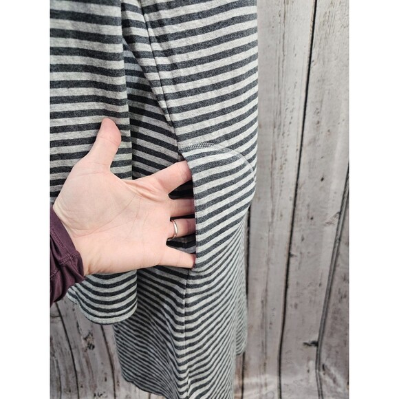 SOFT SURROUNDINGS Women's Medium Striped Chill Time Casual Sweatshirt Dress - Picture 4 of 9
